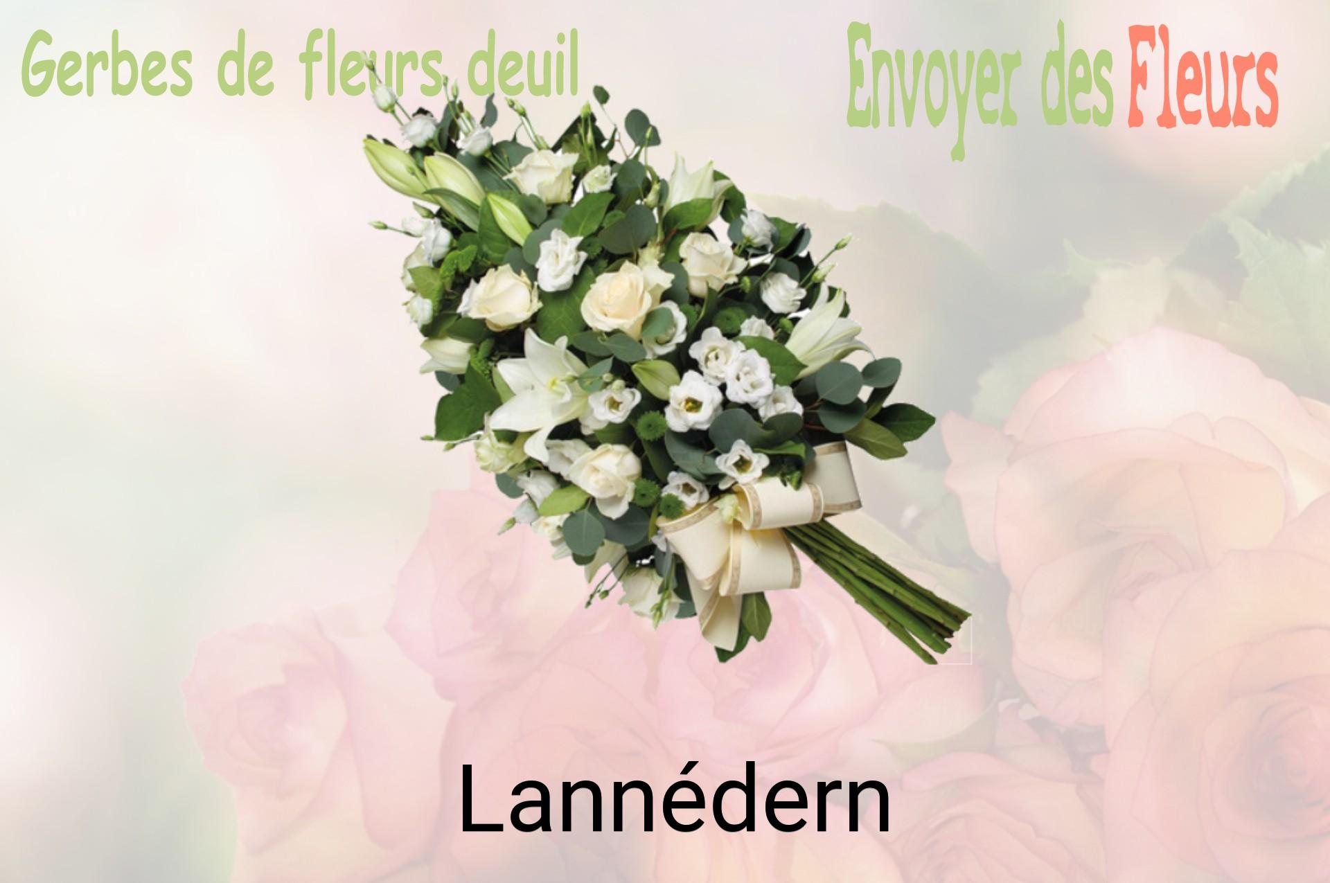 Gerbe de fleurs de deuil livrée à Lannédern